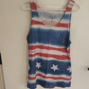 Patriotic Tie-Dye Tank Top